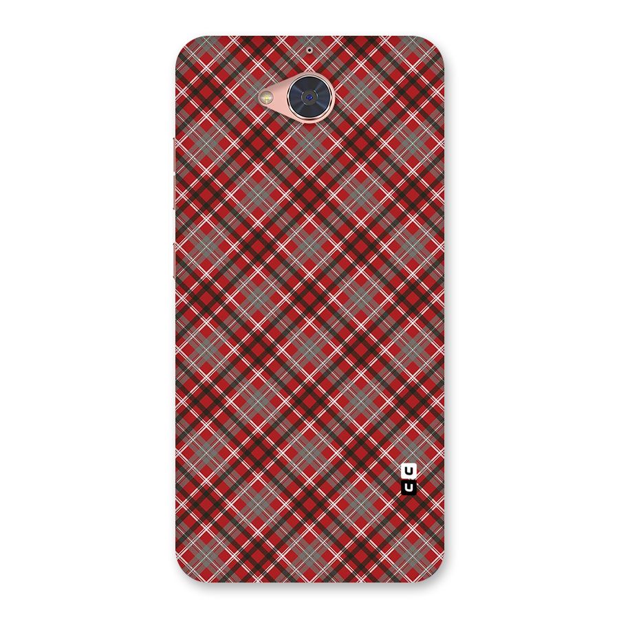 Textile Check Pattern Back Case for Gionee S6 Pro