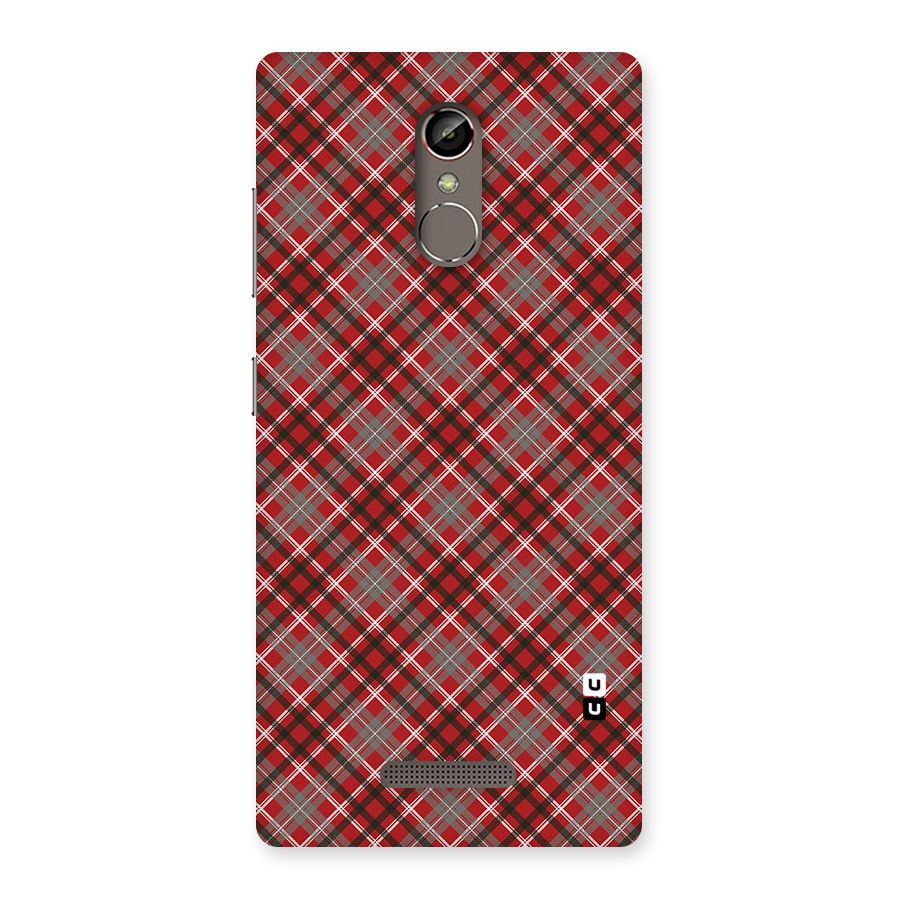 Textile Check Pattern Back Case for Gionee S6s