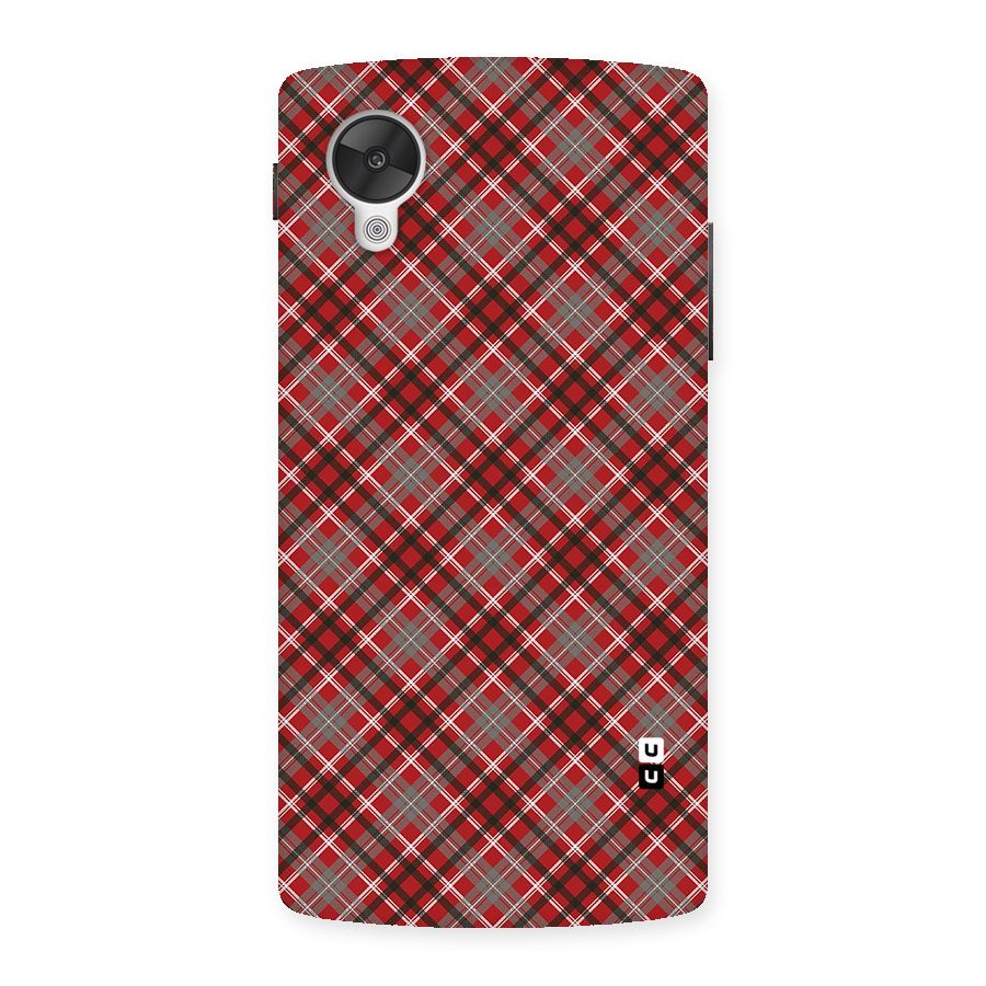 Textile Check Pattern Back Case for Google Nexsus 5