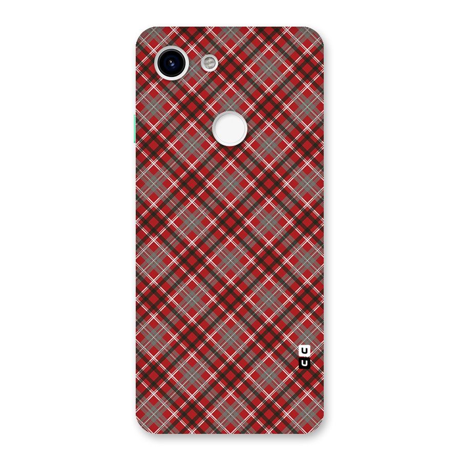 Textile Check Pattern Back Case for Google Pixel 3