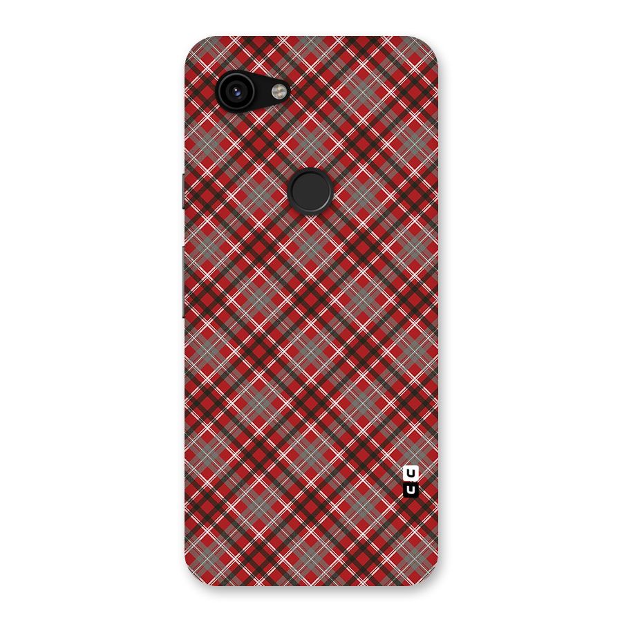 Textile Check Pattern Back Case for Google Pixel 3a