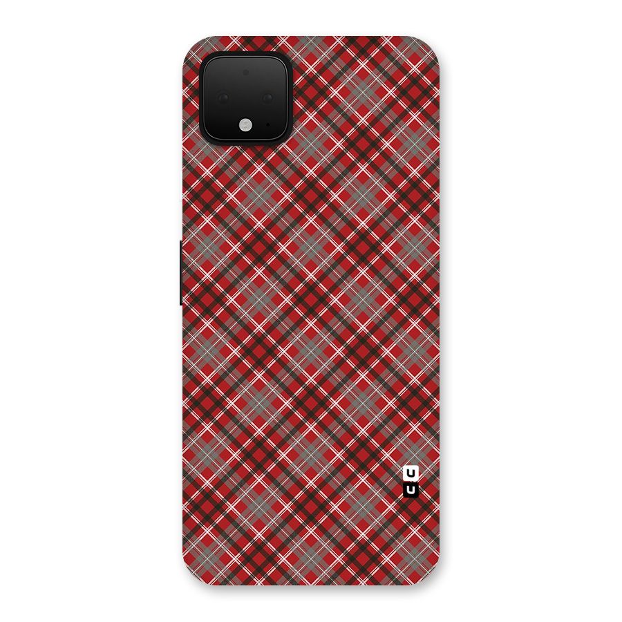 Textile Check Pattern Back Case for Google Pixel 4 XL