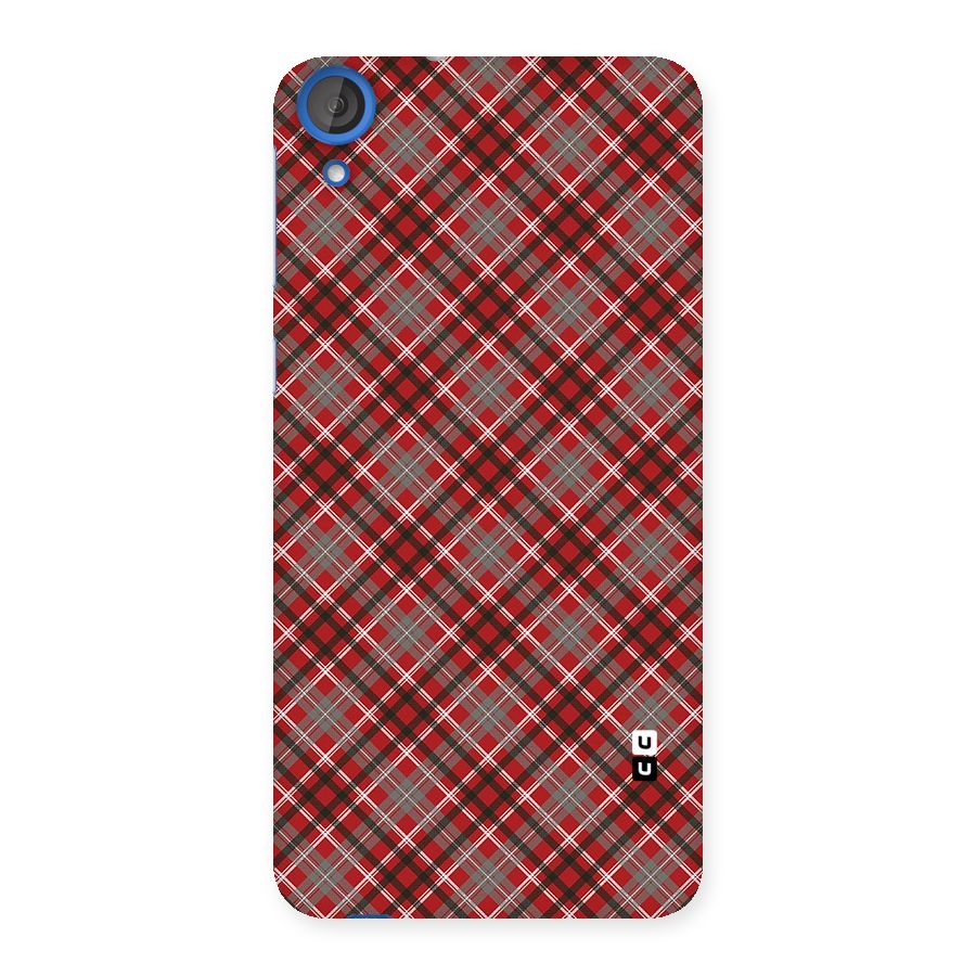 Textile Check Pattern Back Case for HTC Desire 820