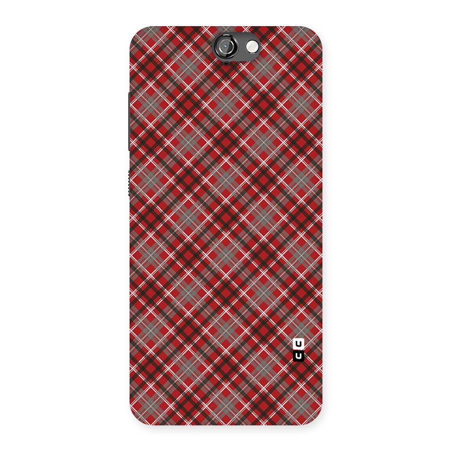 Textile Check Pattern Back Case for HTC One A9