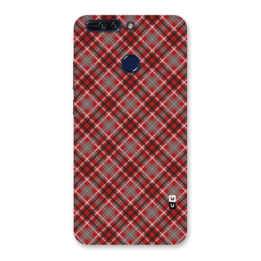Textile Check Pattern Back Case for Honor 8 Pro