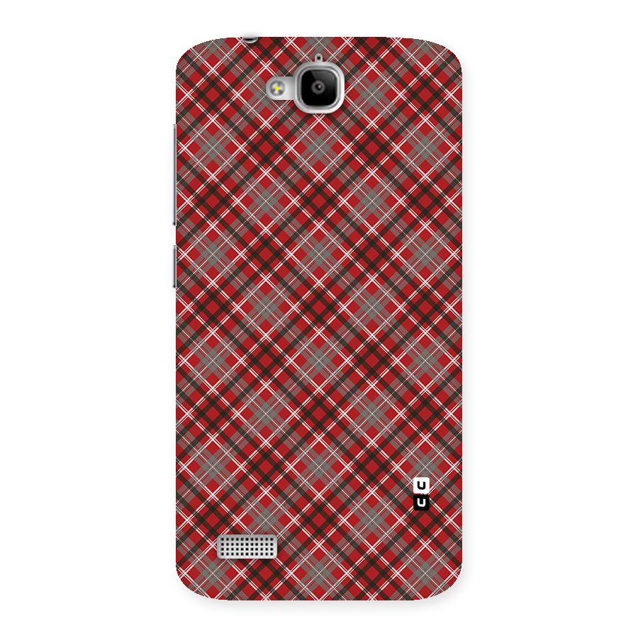 Textile Check Pattern Back Case for Honor Holly