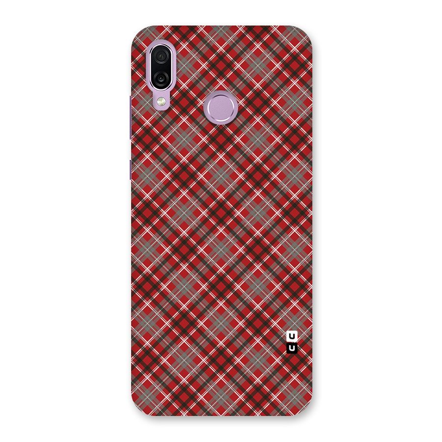 Textile Check Pattern Back Case for Honor Play