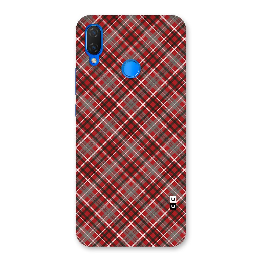 Textile Check Pattern Back Case for Huawei P Smart+