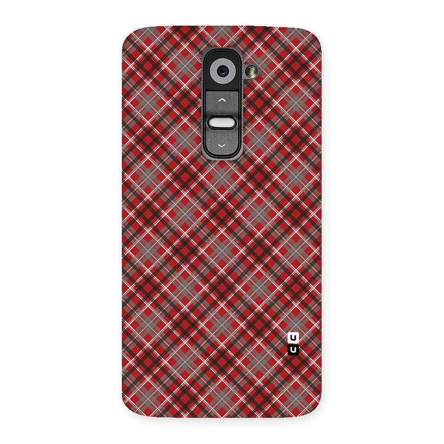 Textile Check Pattern Back Case for LG G2