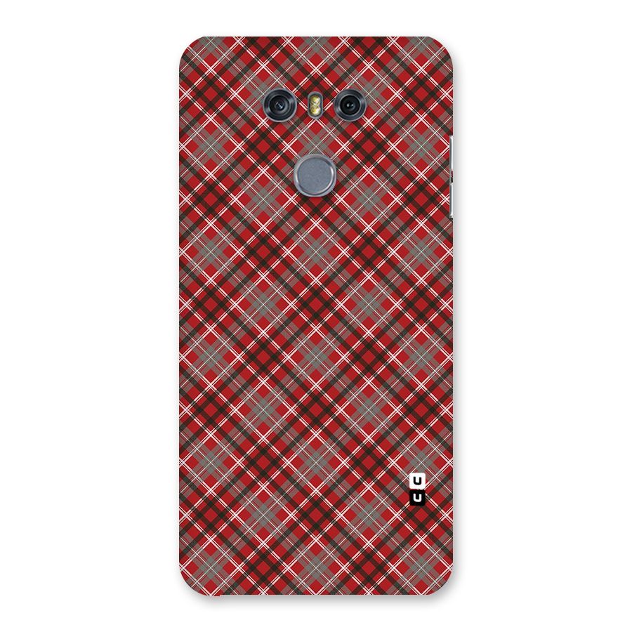 Textile Check Pattern Back Case for LG G6