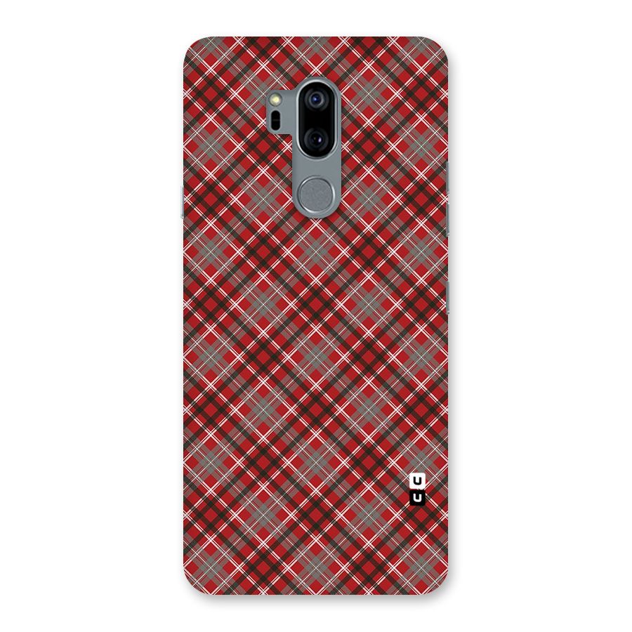 Textile Check Pattern Back Case for LG G7