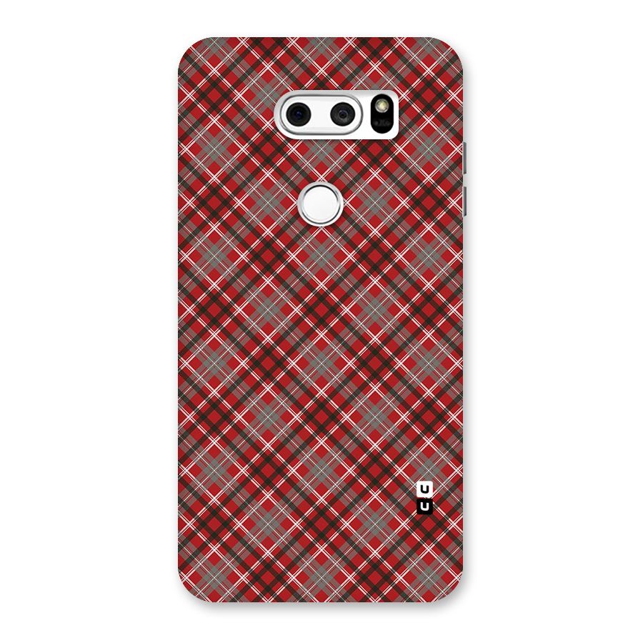 Textile Check Pattern Back Case for LG V30