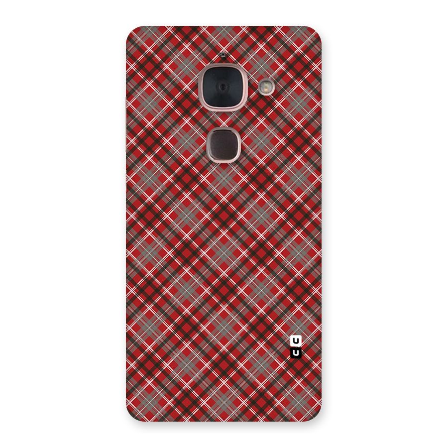 Textile Check Pattern Back Case for Le Max 2