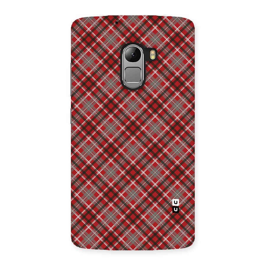 Textile Check Pattern Back Case for Lenovo K4 Note