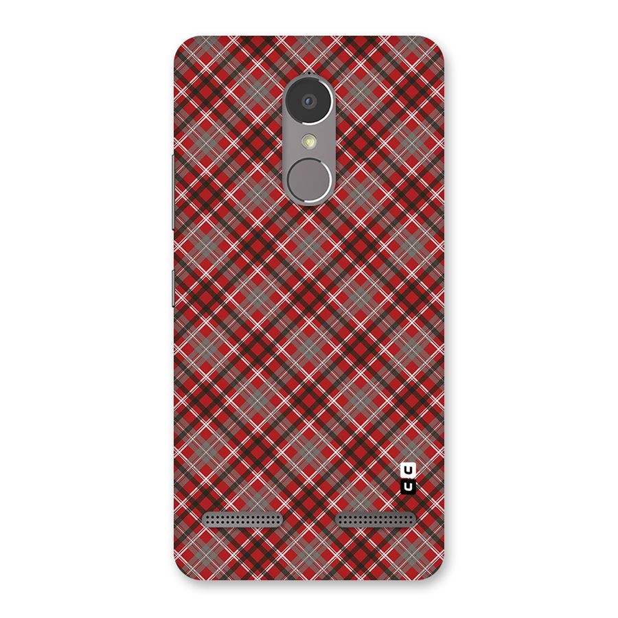 Textile Check Pattern Back Case for Lenovo K6 Power
