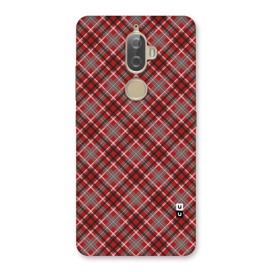 Textile Check Pattern Back Case for Lenovo K8 Plus