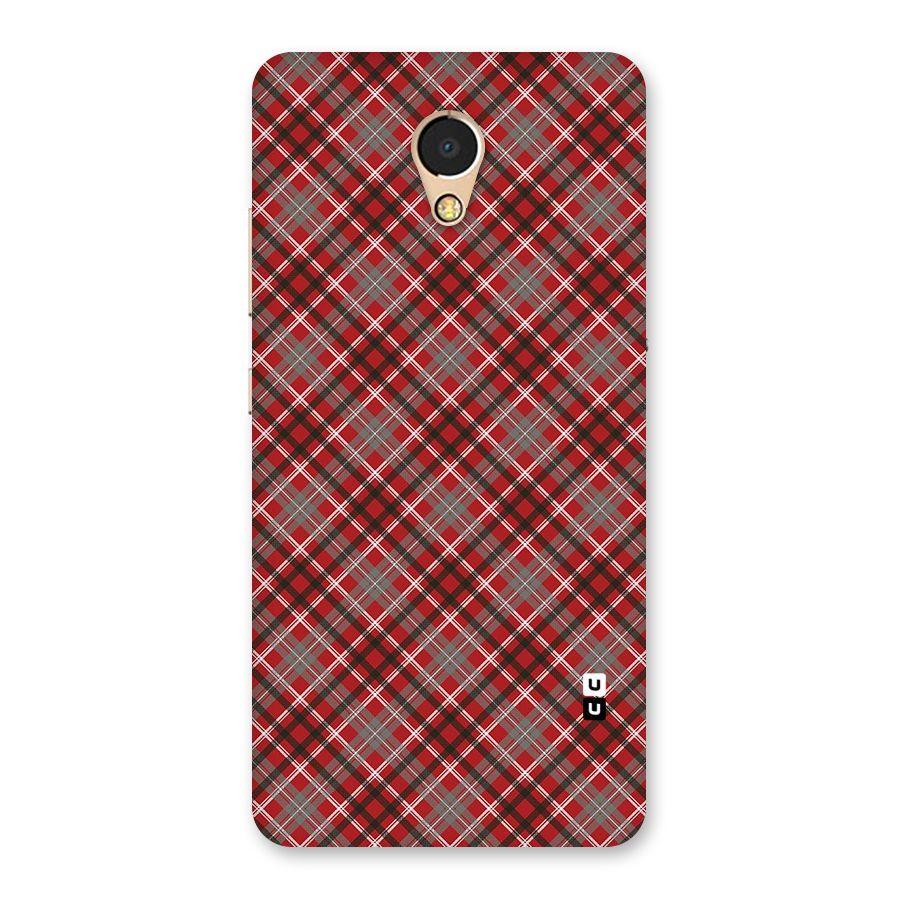 Textile Check Pattern Back Case for Lenovo P2
