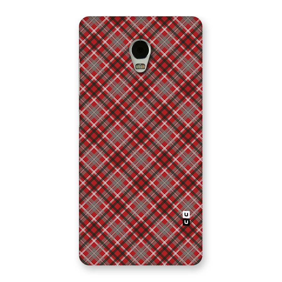 Textile Check Pattern Back Case for Lenovo Vibe P1