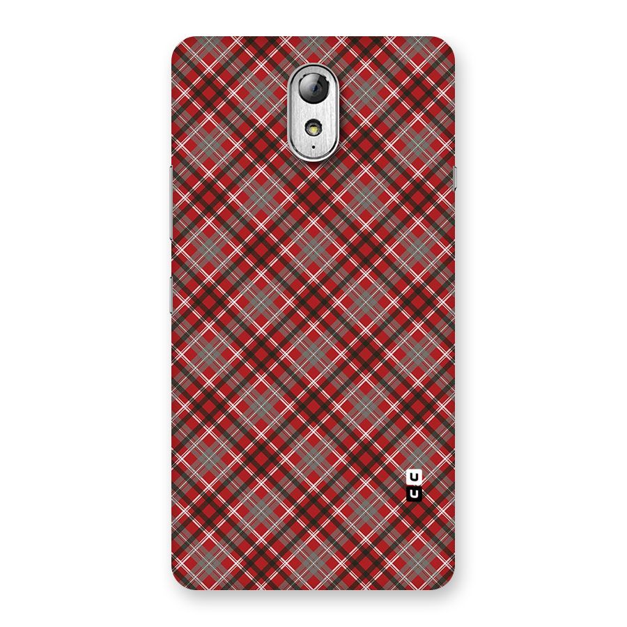 Textile Check Pattern Back Case for Lenovo Vibe P1M