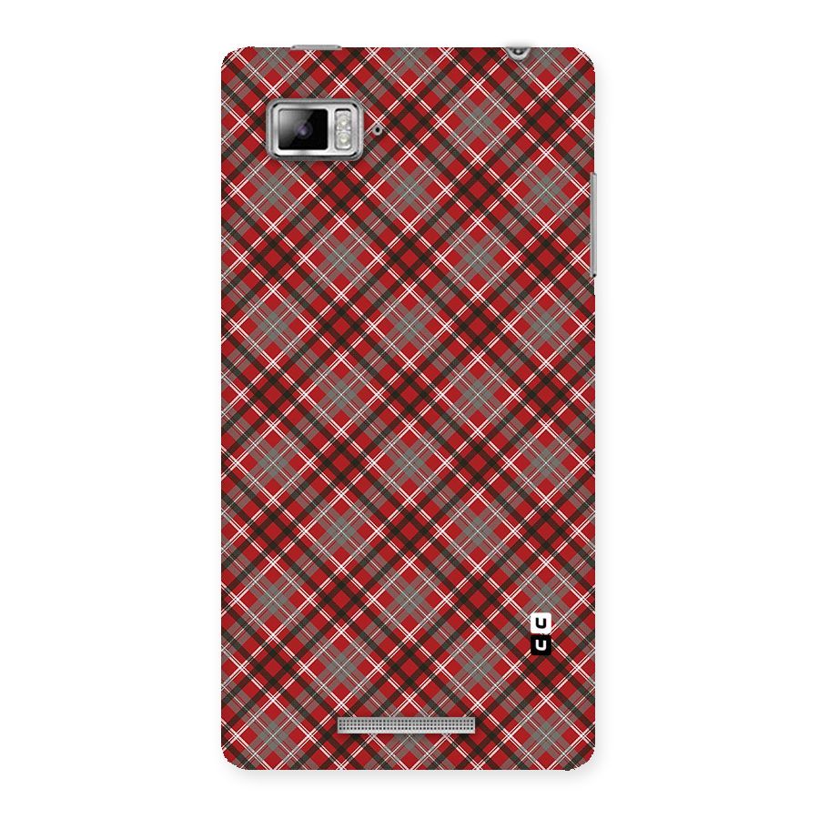 Textile Check Pattern Back Case for Lenovo Vibe Z K910
