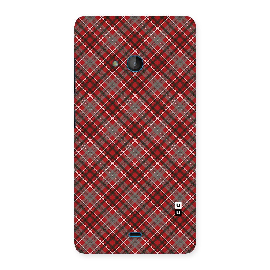 Textile Check Pattern Back Case for Lumia 540