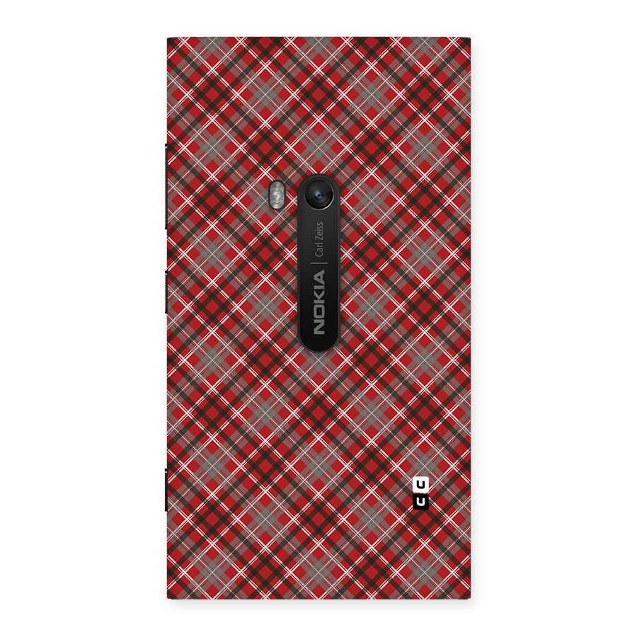 Textile Check Pattern Back Case for Lumia 920