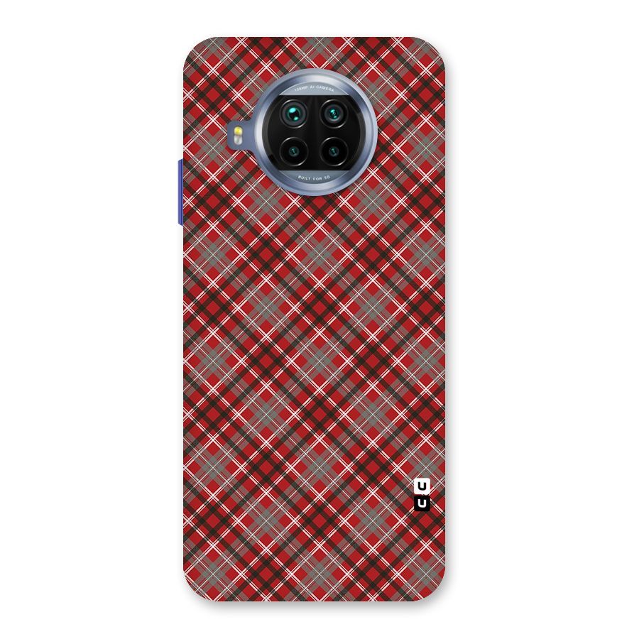 Textile Check Pattern Back Case for Mi 10i