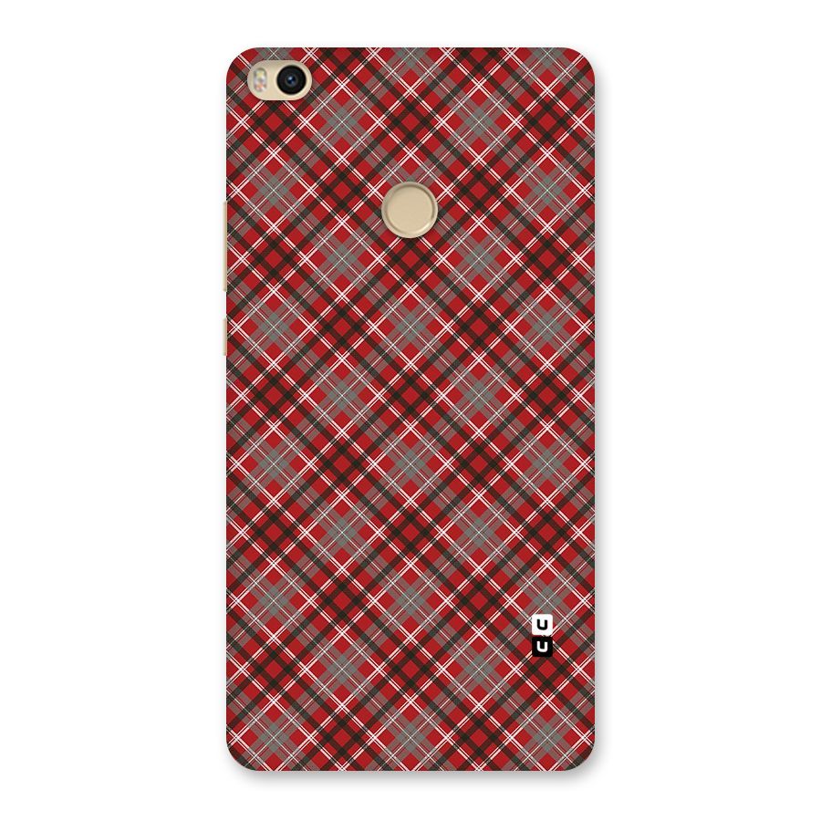Textile Check Pattern Back Case for Mi Max 2