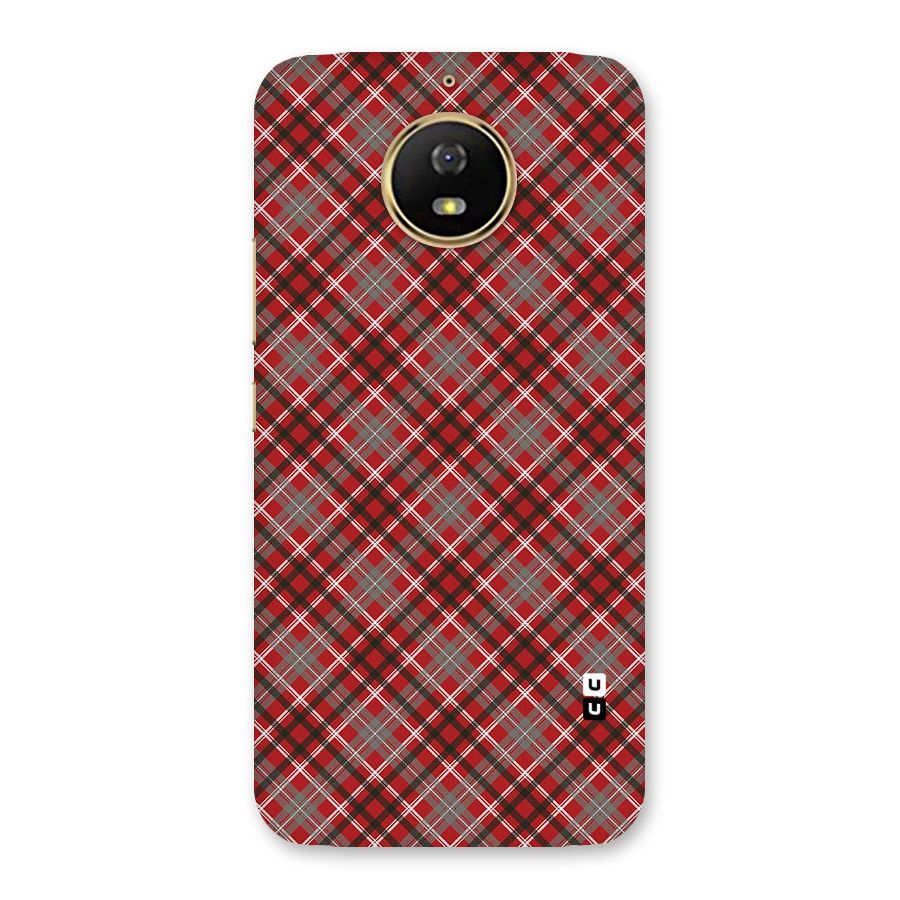 Textile Check Pattern Back Case for Moto G5s