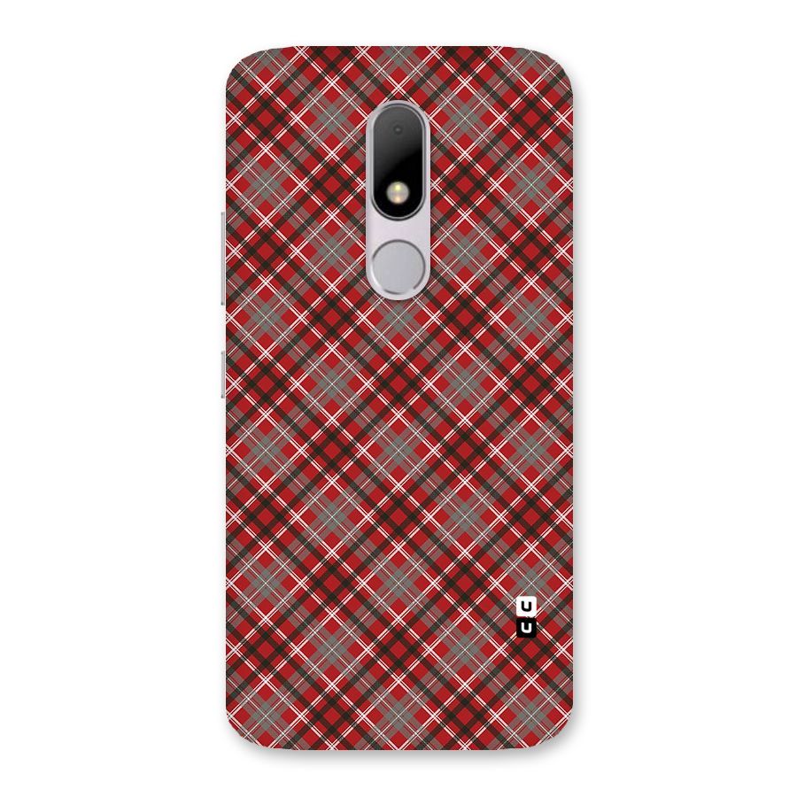 Textile Check Pattern Back Case for Moto M