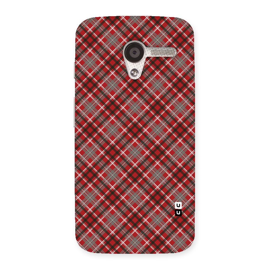 Textile Check Pattern Back Case for Moto X