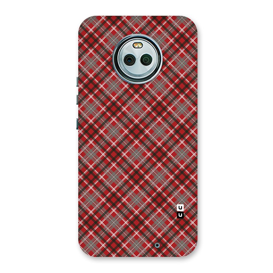 Textile Check Pattern Back Case for Moto X4