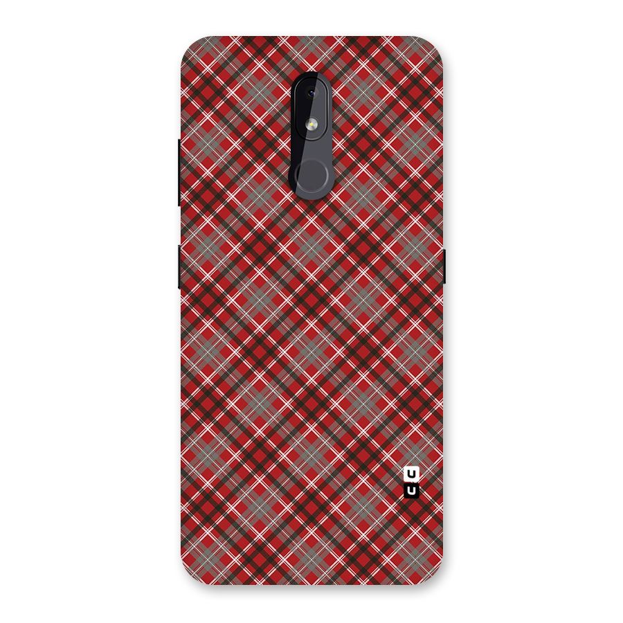 Textile Check Pattern Back Case for Nokia 3.2