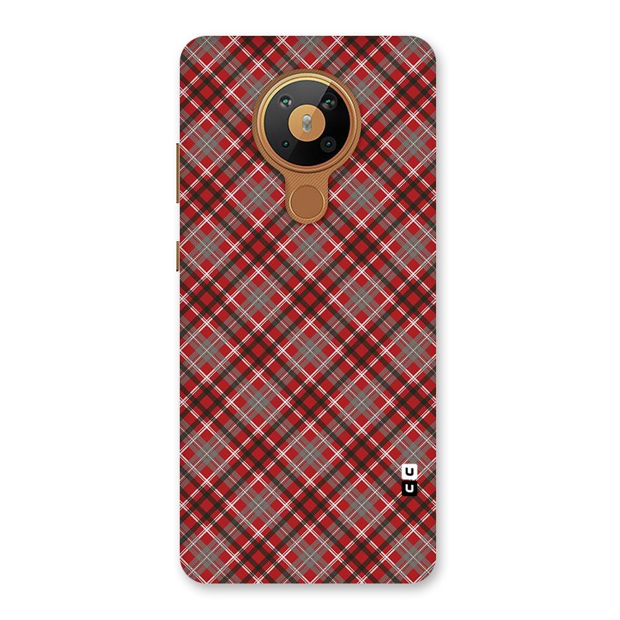 Textile Check Pattern Back Case for Nokia 5.3