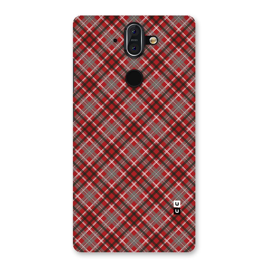 Textile Check Pattern Back Case for Nokia 8 Sirocco