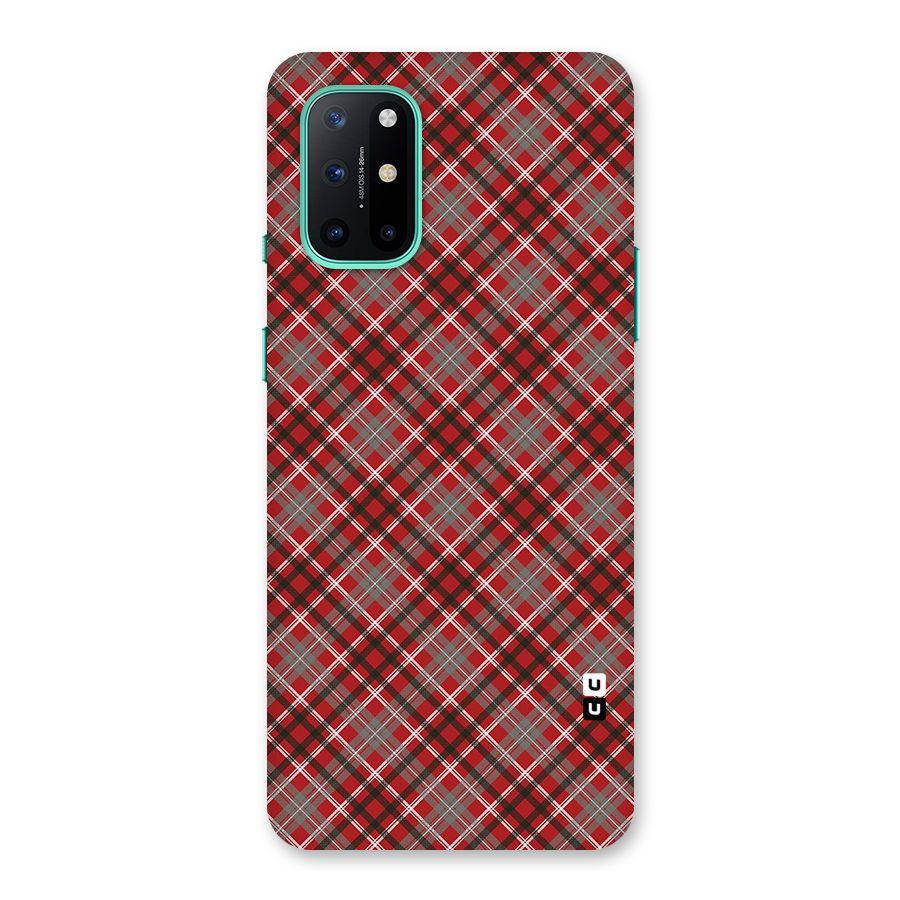 Textile Check Pattern Back Case for OnePlus 8T