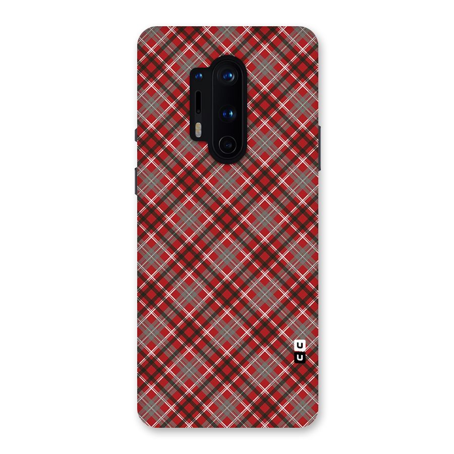 Textile Check Pattern Back Case for OnePlus 8 Pro