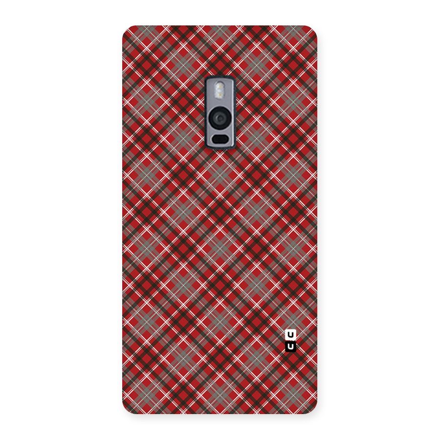 Textile Check Pattern Back Case for OnePlus Two