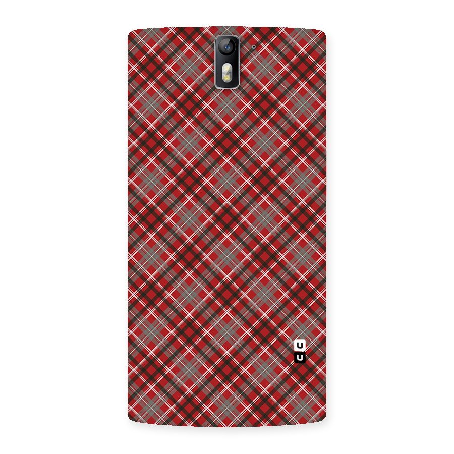 Textile Check Pattern Back Case for One Plus One