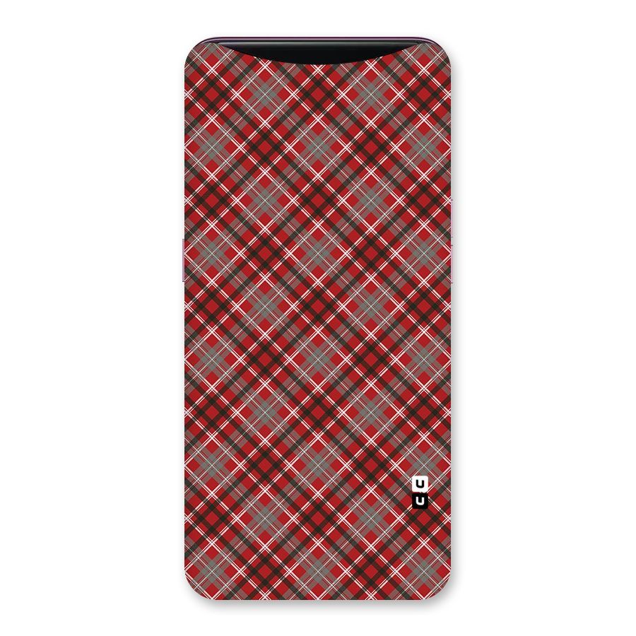 Textile Check Pattern Back Case for Oppo Find X