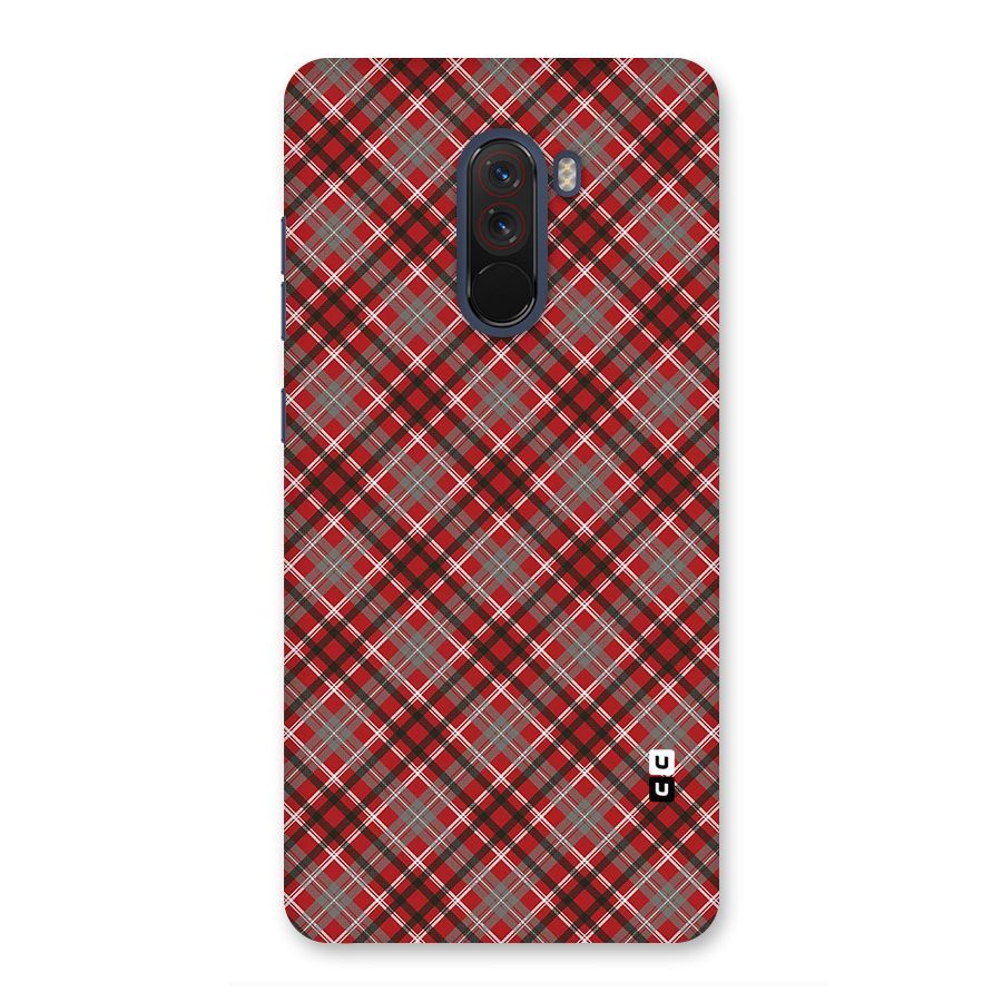 Textile Check Pattern Back Case for Poco F1