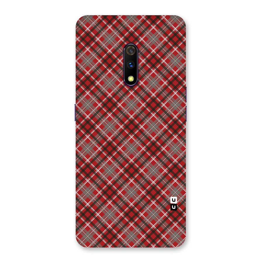 Textile Check Pattern Back Case for Realme X