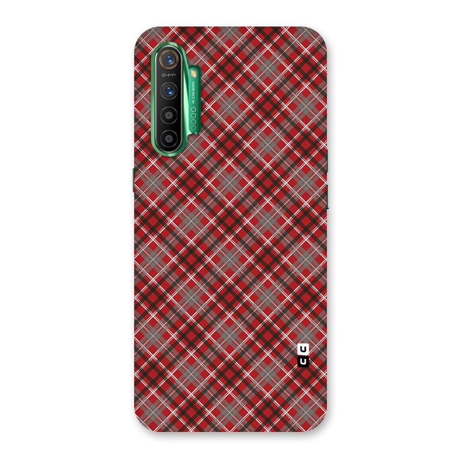 Textile Check Pattern Back Case for Realme X2