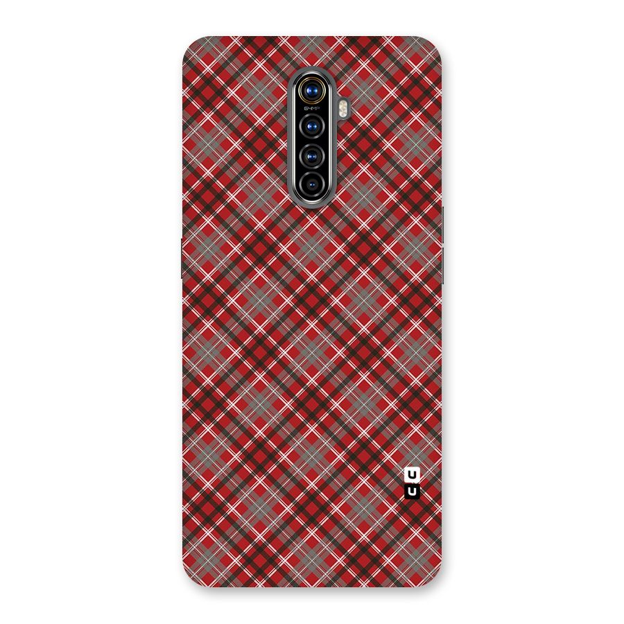 Textile Check Pattern Back Case for Realme X2 Pro