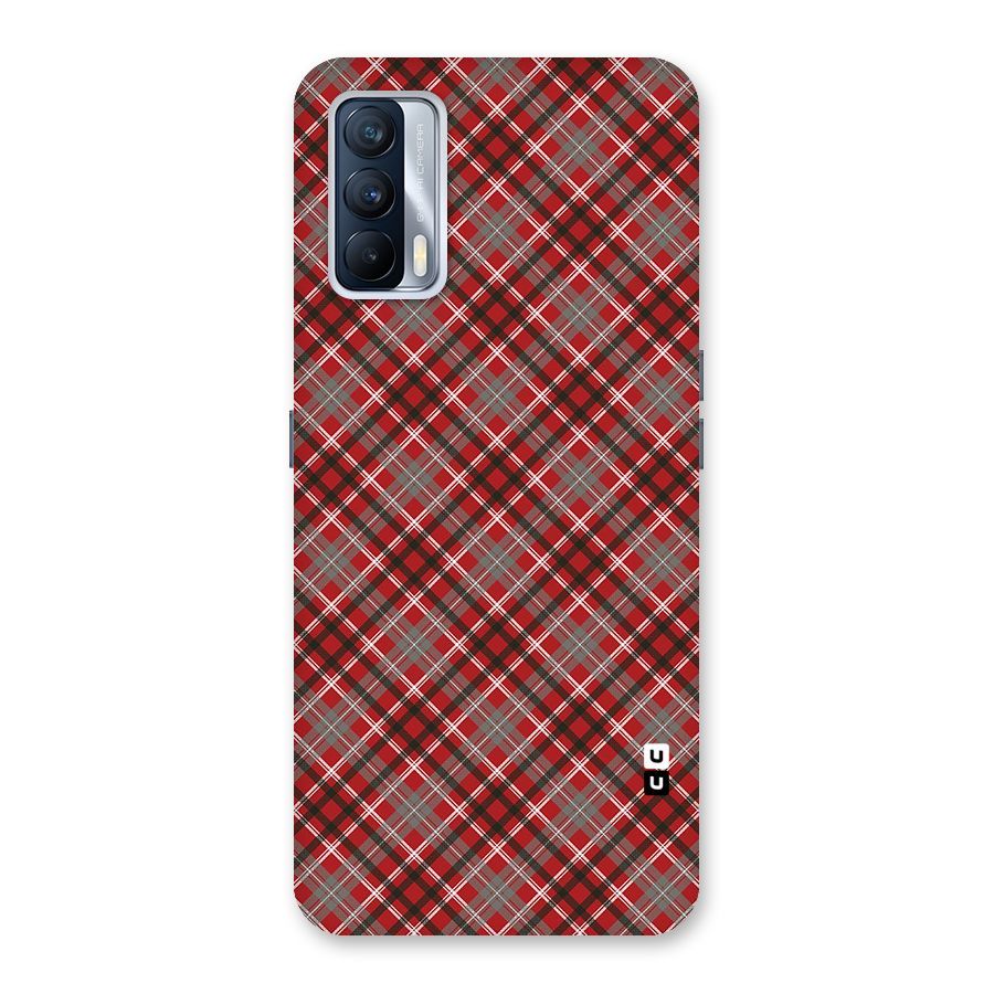 Textile Check Pattern Back Case for Realme X7