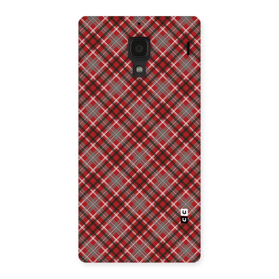 Textile Check Pattern Back Case for Redmi 1S