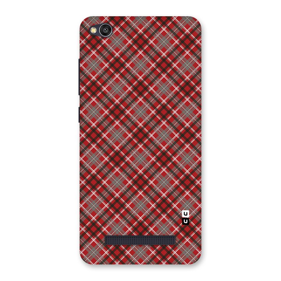 Textile Check Pattern Back Case for Redmi 4A