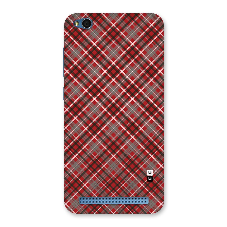 Textile Check Pattern Back Case for Redmi 5A
