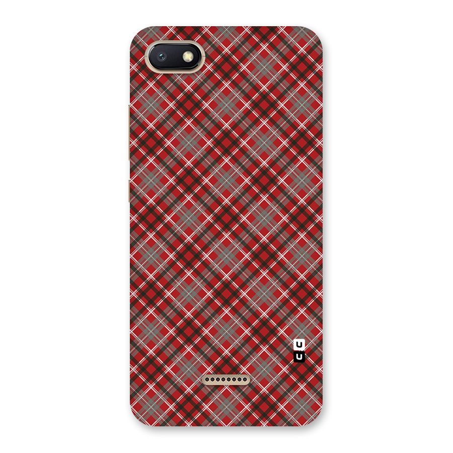Textile Check Pattern Back Case for Redmi 6A