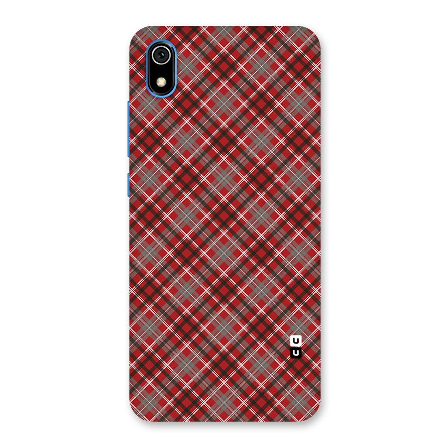 Textile Check Pattern Back Case for Redmi 7A